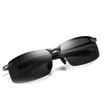 Klasisks Zīmols, Polarizēts Saulesbrilles Vīriešiem Kvadrātveida Rāmis Braukšanas Saules Brilles Vīrietis bez apmales UV400 Sunglass Toņos gafas de sol hombre