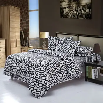 Klasiskā melnā un baltā kokvilnas Gultasveļas komplekts mājas tekstila gultas veļa, Sega sedz, Gultasveļa ,Twin/Full/Dāma/King Size