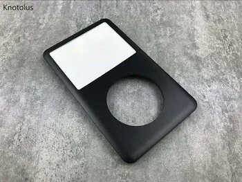 Knotolus 5gab jaunu melno krāsu priekšā faceplate mājokļu lietu vāku ar skaidru objektīvs iPod 6 7 gen classic 80gb 120gb 160gb