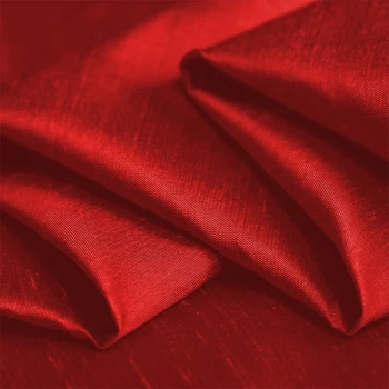 Kokvilnas Audumi Importa papildu doupion zīda dzija šifrēšanas versija sarkano drānu profilu vecākais zīda kleitu modes audums