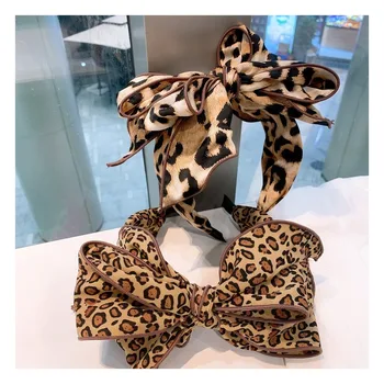Korejiešu versija no sākotnējā retrostyle leopards drukāt galvu daudzslāņu priekšgala galvu pasaku sērijas galvas accessoriesWomen