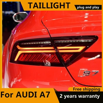 KOWELL Auto Stils AUDI A7 LED taillight 2011 2012 2013 Taillight Aizmugurējās Lampas Stāvbremzes Pagrieziena Signāla Gaismu