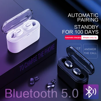 KSUN BT-01 TWS 5.0 Bluetooth austiņas 3D stereo bezvadu austiņas ar dual mikrofons