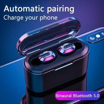 KSUN BT-01 TWS 5.0 Bluetooth austiņas 3D stereo bezvadu austiņas ar dual mikrofons