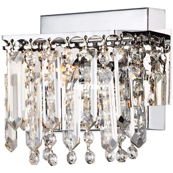 Kvadrātveida Kristāla Modernās Sienas Lampas LED Skaidrs, Cristal Sconce Gaismas Iekštelpu Art Deco Vannas istabas Spogulī, Veranda Foajē Dzīvojamā Istaba Viesnīcā