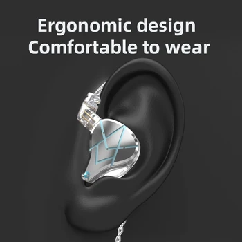 KZ ASX Metāla austiņas 20 BA Vienības HIFI Bass In Ear Monitor līdzsvarotu armatūra Austiņas Trokšņa Slāpēšanas Earbuds Sporta austiņas