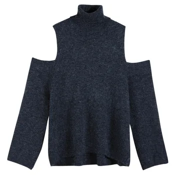 LANMREM augstu uzrullētu apkakli dobi ārā ar džemperi sieviešu modes 2021 jauna rudens ziemas garām piedurknēm zaudēt kintted džemperis liela izmēra A1469