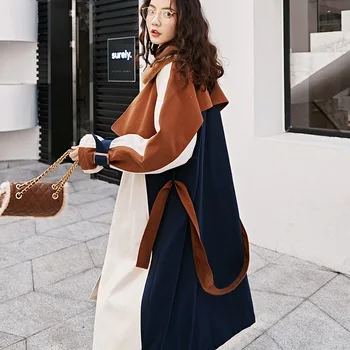 LANMREM moderns kokvilnas polsterēta jaka famale ir 2021. ziemas jauno korejas modes sieviešu zaudēt sabiezējumu garš ziemas mētelis Vērtņu