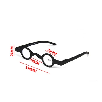 Lasījums Brilles Mini Apaļa Kvadrātveida Rāmis Vīriešu, Sieviešu Vecuma Tālredzība Briļļu Hyperopia Brilles Acu Recepte +1.5 +2 +2.5