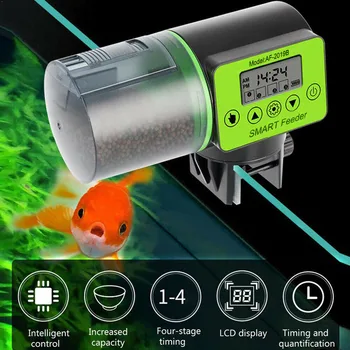 LCD Elektronisko Automātiska Zivju Pakārtotā Izsmidzinātājs, Taimeris, Automātiska Tvertnes Pārtikas Barošanas Mašīna Akvāriju Auto Zivju Pakārtotā Taimeris #N