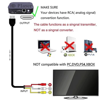 LCD HDMI-saderīgam Vīrietis Uz 3 RCA AV Component Video Audio Converter Adaptera Kabeli HDTV Ciparu Signāla Raidītājs 3RCA Vīrietis