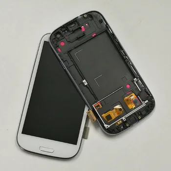 LCD Samsung Galaxy S3 Neo I9300 LCD i9301 Displejs i9300i LCD Ekrāns i9308i i9301i LCD skārienekrānu, Montāža Ar Rāmi