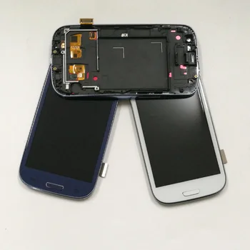 LCD Samsung Galaxy S3 Neo I9300 LCD i9301 Displejs i9300i LCD Ekrāns i9308i i9301i LCD skārienekrānu, Montāža Ar Rāmi