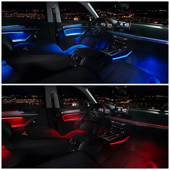 LED Apgaismojuma Piemērots Audi Q5 Interjera Apgaismojuma 32-krāsu Apkārtējās Gaismas Jauninājumu Instalēšana no Oriģinālā Auto
