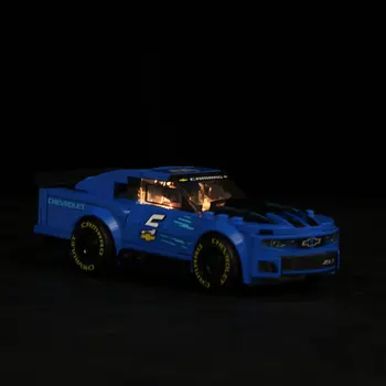 Led Apgaismojums Komplektā Ātrums Čempionu Chevrolet Camaro Zl1 Sacīkšu Auto 75891 Led Gaismas, Tikai Bez Celtniecības Bloki Modelis