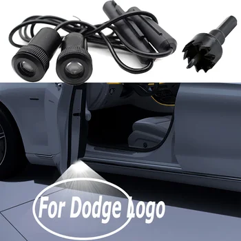 LED Auto Durvīm, Gaismas Logo Projektoru Dodge Challenger Durango RAM Avenger Nitro Lādētāju Ceļojums Kalibra Grafikas, Automašīnas Stils