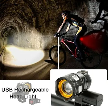 LED Kalnu Velosipēds Gaismas Velosipēda Priekšējo Lukturu 15000lm XML Ūdensizturīgs Velosipēdu Motocikla Priekšējo Lukturu Ar USB