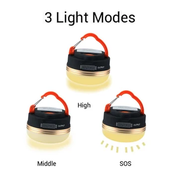 LED Kempings Gaismas USB Lādējamu Spuldzes, Āra Telts Lampas Portatīvo Magnēts, Laternas, Avārijas Gaismas, Kempings BBQ Pārgājieni