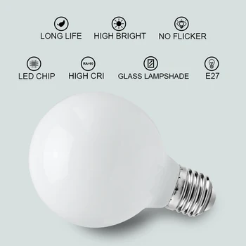 LED Lampas, Galda Lampa Enerģijas Taupīšanas Nav Mirgošanas 3D Apdare Spuldzi 6W 9W AC220V 240V Silti Balta Piemērota, dzīvojamo Istabu, Guļamistabu