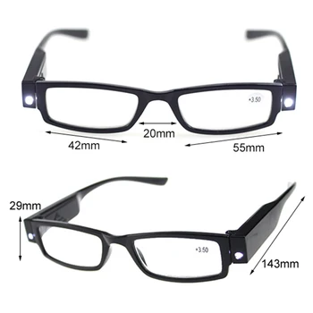 LED Palielināmo Eyewears Lasīšanas Brilles Apgaismojums Lupas, Briļļu ar Gaismas JL