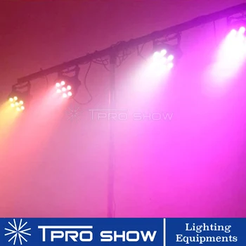 LED Par Dmx RGBWA UV Skaņas Puses Lukturi LED Skalošanas 7x18W Slim DJ Gaismas, Diskotēka DJ Kluba Krāsas Izmaiņas Mājas Puse Soundlights