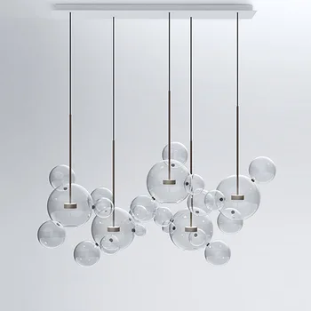 LED Postmodernisma Dzelzs Stikla Burbuļu Zelta Lustras Apgaismojums.Lustra LED Lampas.LED Gaismas Dinning Room Foajē
