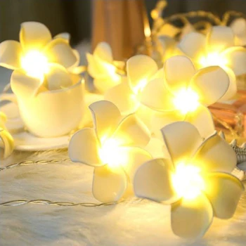 LED Ziedu Stīgu Gaismas Svētku Dekorēšana Vainags 20 gaismas Diodes, Ziemassvētku, Kāzu svinības, Apgaismojums Bateriju Darbināmas JQ