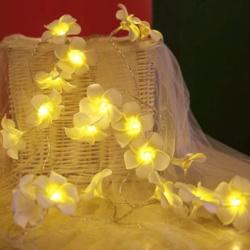 LED Ziedu Stīgu Gaismas Svētku Dekorēšana Vainags 20 gaismas Diodes, Ziemassvētku, Kāzu svinības, Apgaismojums Bateriju Darbināmas JQ