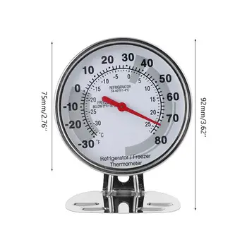 Ledusskapis Ar Saldētavu Ledusskapis Termometrs Nerūsējošā Tērauda Disku -30~80 Fārenheita