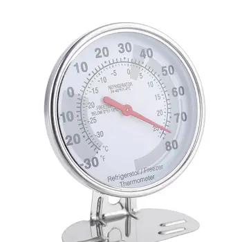 Ledusskapis Ar Saldētavu Ledusskapis Termometrs Nerūsējošā Tērauda Disku -30~80 Fārenheita