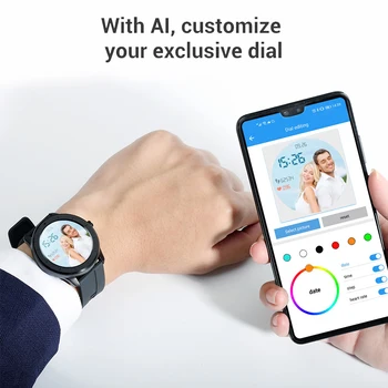 LEMFO Smart Skatīties Vīrieši Ar AI Atbalsta DIY pulkstenim Pilnu Touch Apaļa Ekrāna Sirdsdarbības Ātrums, asinsspiediens 2020 Sievietes Smart Skatīties