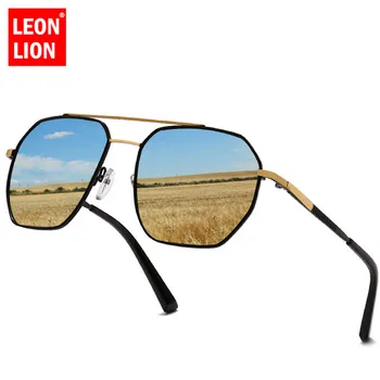 LeonLion ir 2021. Alumīnija Magnija Polarizētās Saulesbrilles, Vīriešu Zīmolu Dizaina UV400 Classic Retro Braukšanas Brilles Āra Brilles