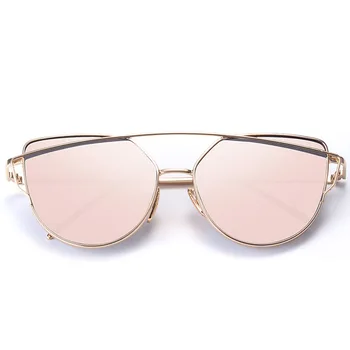 LeonLion ir 2021. Luksusa Cateye Saulesbrilles Sieviešu Vintage Metāla Glāzes par Sievietēm, Spoguļi Retro Street Beat Oculos De Sol Gafas UV400
