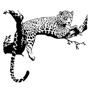 Leopard Lielu Savvaļas Dzīvnieku Sienas Uzlīmes Tiger Sienas Decal Mākslas Mūra Mājas Dekoru vinila PH236