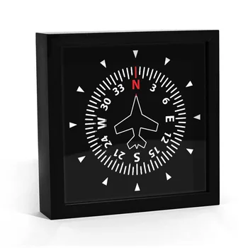 Lidojumu Peld Cīnītājs Plakne Reaktīvo Aviācijas Kompasa Virzienu Pulkstenis Lidmašīnas Klusums Kvadrātveida Rāmis Galda Pulkstenis Lidotājs Mājas Dekoru