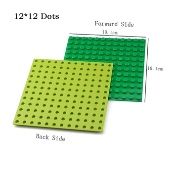 Liela Izmēra Bloki pamatplates Duplos Plātne Lielu Daļiņu Ķieģeļi Ceļu 12*12 16*16 Punkti DIY Bloka Grīdas Bērniem, Rotaļlietas, Dāvanas,
