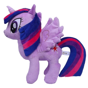 Lielas Acis Unicorn Violeta Princese Zirgu Plīša Lelle Pildījumu Dzīvniekiem, Bērniem Rotaļlietas 12