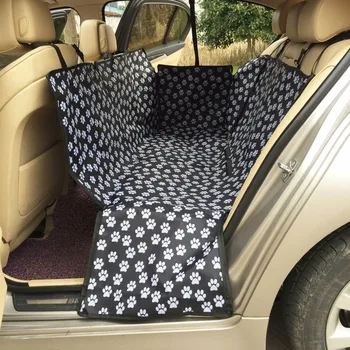 Liels Pet Pārvadātāji Oxford Audums Ķepu Modelis Auto Pet Sēdekļa Ietilpst Ūdensizturīgs Atpakaļ Sols Ceļojumu Piederumi Car Seat Covers Mat