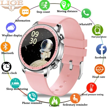 LIGE Sieviete Smart Skatīties Sieviešu Ūdensizturīgs Fitnesa Skatīties Elektronisko Pulksteni sirdsdarbība Sporta Dāmas smartwatch Vīriešiem Reloj Inteligente