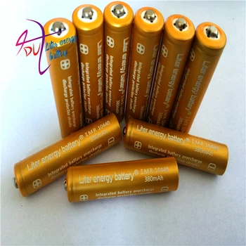 Litru enerģijas baterijas 2gab TrustFire 3,7 V 380mAh Augstas Ietilpības 10440 Li-ion Baterijas LED Kabatas Lukturi