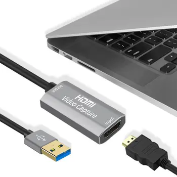 Live Ieraksts Rūtiņu USB Uz HDMI-saderīgam Uztveršanas Kartes Spēles Video Tiešraides Ierakstu Rūtiņu USB Uz HDMI-saderīgam Uzņemt 1080p atmiņas Kartes