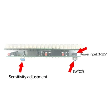 LM3914 40 LED Skaņas Audio Spektra Analizatora Līmeņa Indikators Komplekts DIY Electoronics Lodēšanas Prakse Uzstādīt