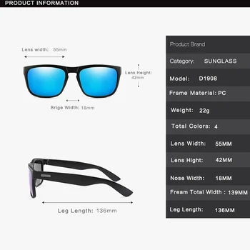 LongKeeper Zīmola Dizaina Retro Polarizētās Saulesbrilles, Vīriešu Braukšanas Toņos Vīriešu Vintage Kvadrātveida Saules Brilles UV400 Oculos Brilles