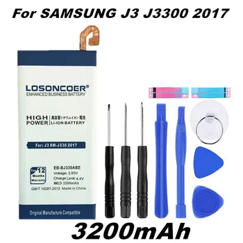 LOSONCOER 3200mAh EB-BJ330ABE Labas Kvalitātes Akumulatoru Samsung GALAXY J3 2017 SM-J330 J330F J3300 2017 Izdevums Baterijas