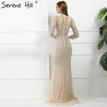 Luksusa garām piedurknēm Sexy Dimanta Sequined Sirēna, vakartērpi, Mirdzoša Formālu Kleita 2020. Gadam Nekustamā Foto LA6591 Plus Lieluma