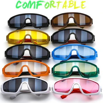 Luksusa Zīmolu Laukumā Saulesbrilles Vīriešiem Slaveno Ir 2021. Modes Viens Gabals Vintage Saules Brilles Sievietēm Toņos UV400 Aizsardzība Lentes De Sol
