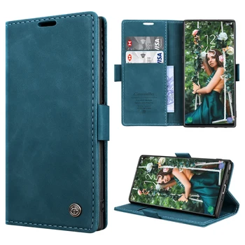 Luksusa Ādas Maks Case For Samsung Galaxy Note10 S10 S9 Plus S10e gadījumā PU Flip Case For Galaxy A70 A50 A20e A40 segtu capa