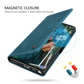 Luksusa Ādas Maks Case For Samsung Galaxy Note10 S10 S9 Plus S10e gadījumā PU Flip Case For Galaxy A70 A50 A20e A40 segtu capa