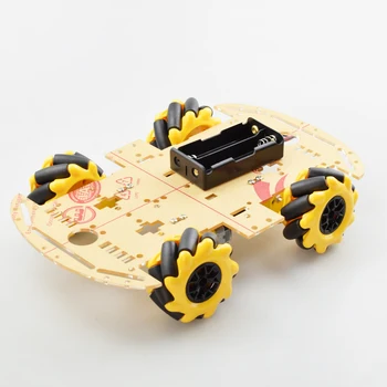 Lētākais 4WD Mecanum Riteņu Omni-directional Robots Automašīnas Šasijas Komplektu 4gab TT Motors par Arduino Aveņu Pi DIY Rotaļlietu Daļas