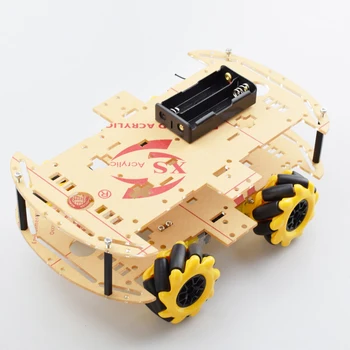 Lētākais 4WD Mecanum Riteņu Omni-directional Robots Automašīnas Šasijas Komplektu 4gab TT Motors par Arduino Aveņu Pi DIY Rotaļlietu Daļas